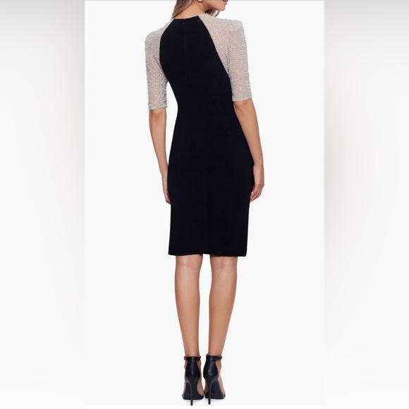 NWOT Xscape Evenings Beaded Panel Colorblock Dress Size 4 $268 - Picture 3 of 3
